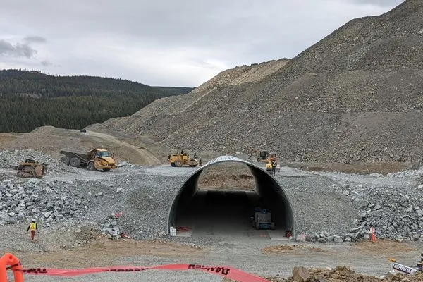 Copper Mountain Mining Haul Truck Crossing