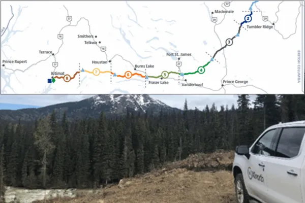 Coastal GasLink Construction / As-Built Services Spread 3 and Spread 4, Northern BC
